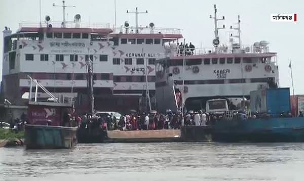 পাটুরিয়া-দৌলতদিয়ায় ফেরি চলাচল ব্যাহত
