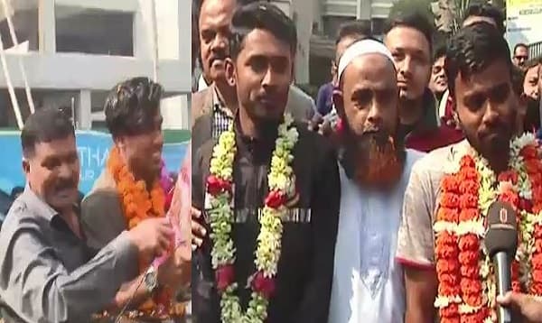 নিজ জেলায় ফিরে সংবর্ধনা পেলেন আকবর, হৃদয় ও তামিম