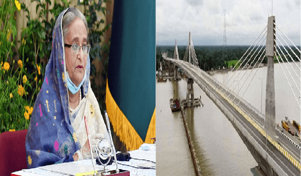 PM opens Payra River Bridge to traffic movement