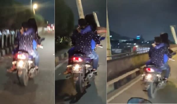 হাতিরঝিলে তরুণীকে সামনে বসিয়ে বাইক ড্রাইভের ভিডিও ভাইরাল