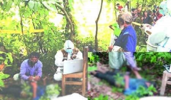 মস্তকবিহীন যুবকের পরনে ছিলো কালো জিন্স-নীল রঙের শার্ট