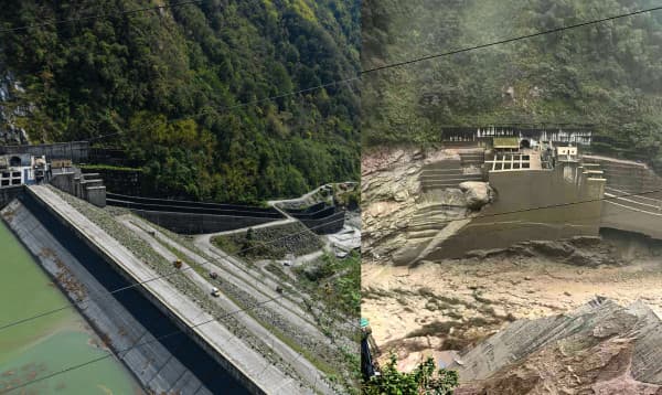 Chungthang dam washed away in Sikkim flash flood