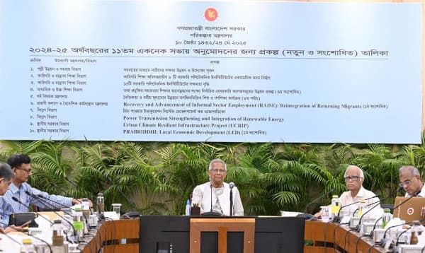 প্রধান উপদেষ্টার সভাপতিত্বে একনেক সভা অনুষ্ঠিত