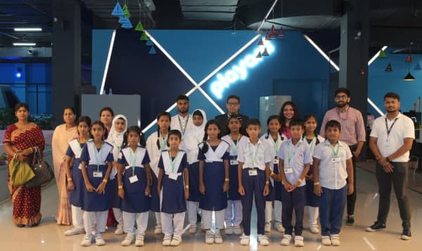তিন স্কুলের শিক্ষার্থীরা আনন্দে মাতল প্লেইয়ার্ডে