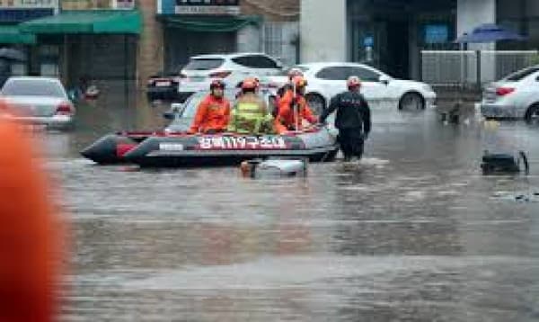 Torrential rain pounds South Korea