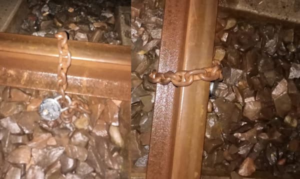 নাটোরে রেললাইনে তালাসহ শিকল লাগিয়ে নাশকতার চেষ্টা