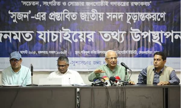এক ব্যক্তিকে সর্বোচ্চ দুইবারের বেশি প্রধানমন্ত্রী চান না ৮৯ শতাংশ মানুষ: সুজন