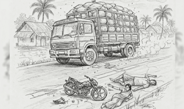 পাবনায় ট্রাকের ধাক্কায় বাবা-মেয়ে নিহত, আহত ২