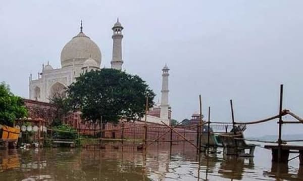 Yamuna flood water reach Taj Mahal walls after 45 years