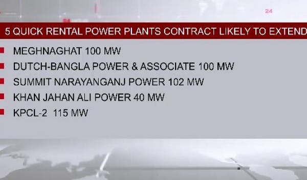 Quick Rental Power Plants: Contract to be extended